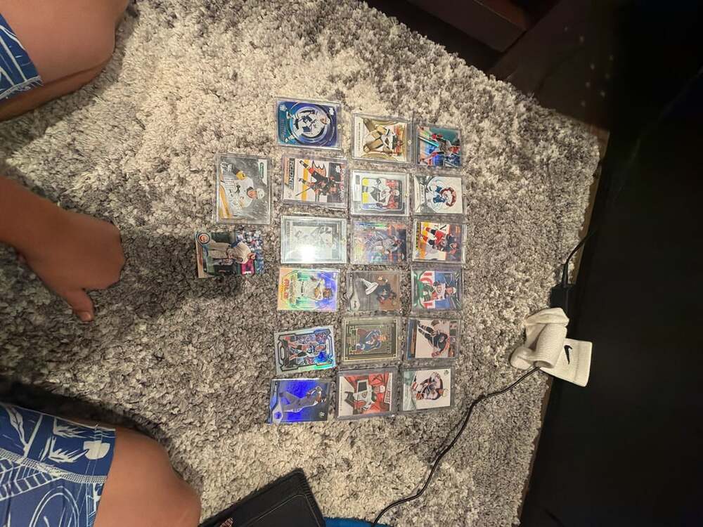 Mixed Lot of NHL Hockey and MLB Sports Cards in Protective Top Loaders